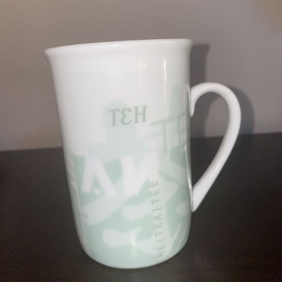Starbucks Tazo Tea Green White Mug Cup 8 oz Retired in 1998 - Picture 3 of 6
